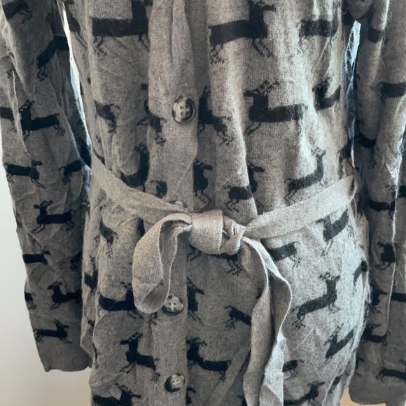 3/30 Kenar Lambswool Long Sleeve Cardigan with tie belt Large - Picture 8 of 8